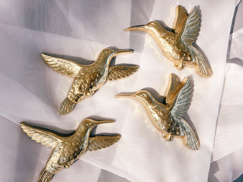 Gold Painted Hummingbirds