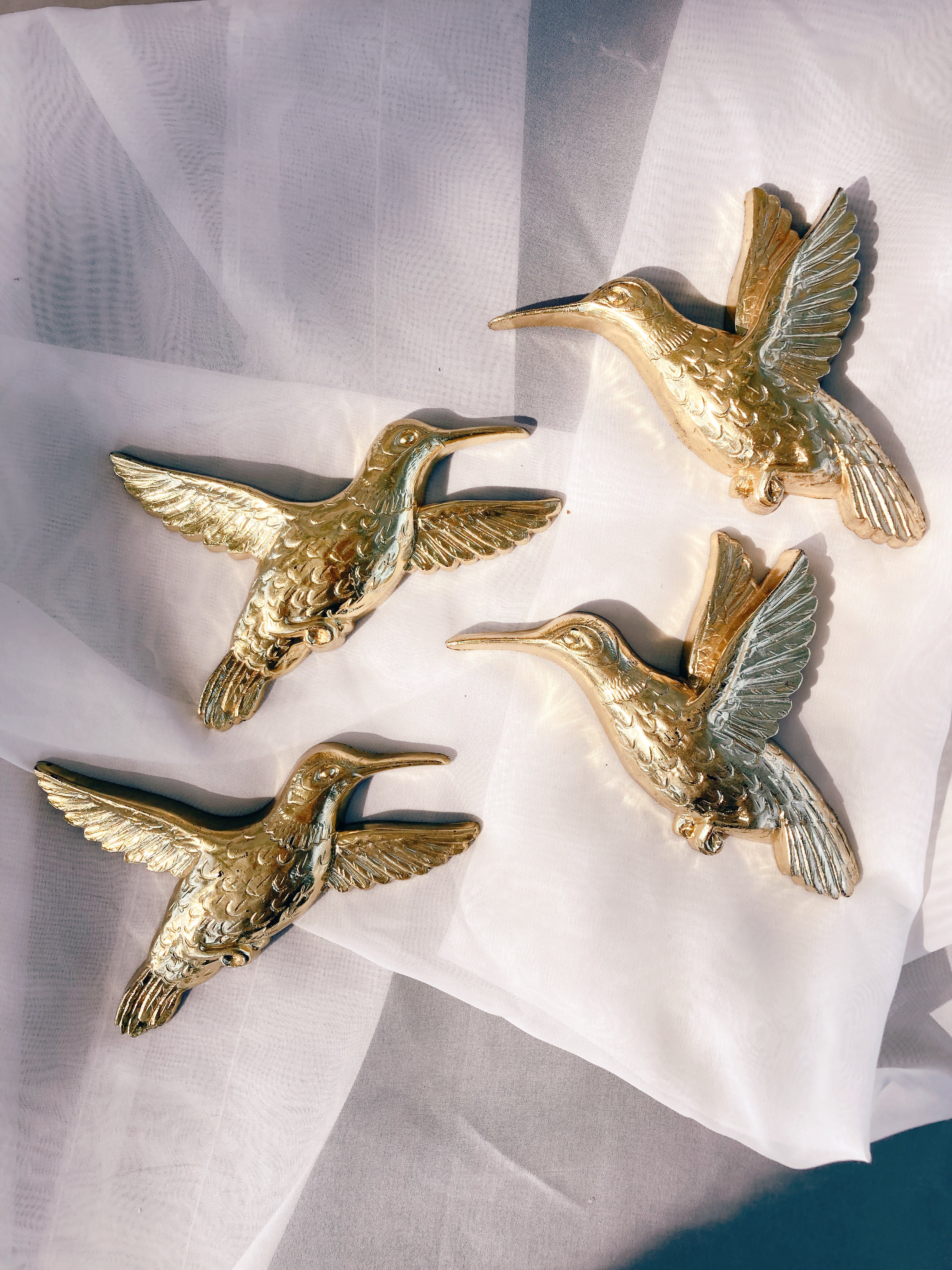 Gold Painted Hummingbirds