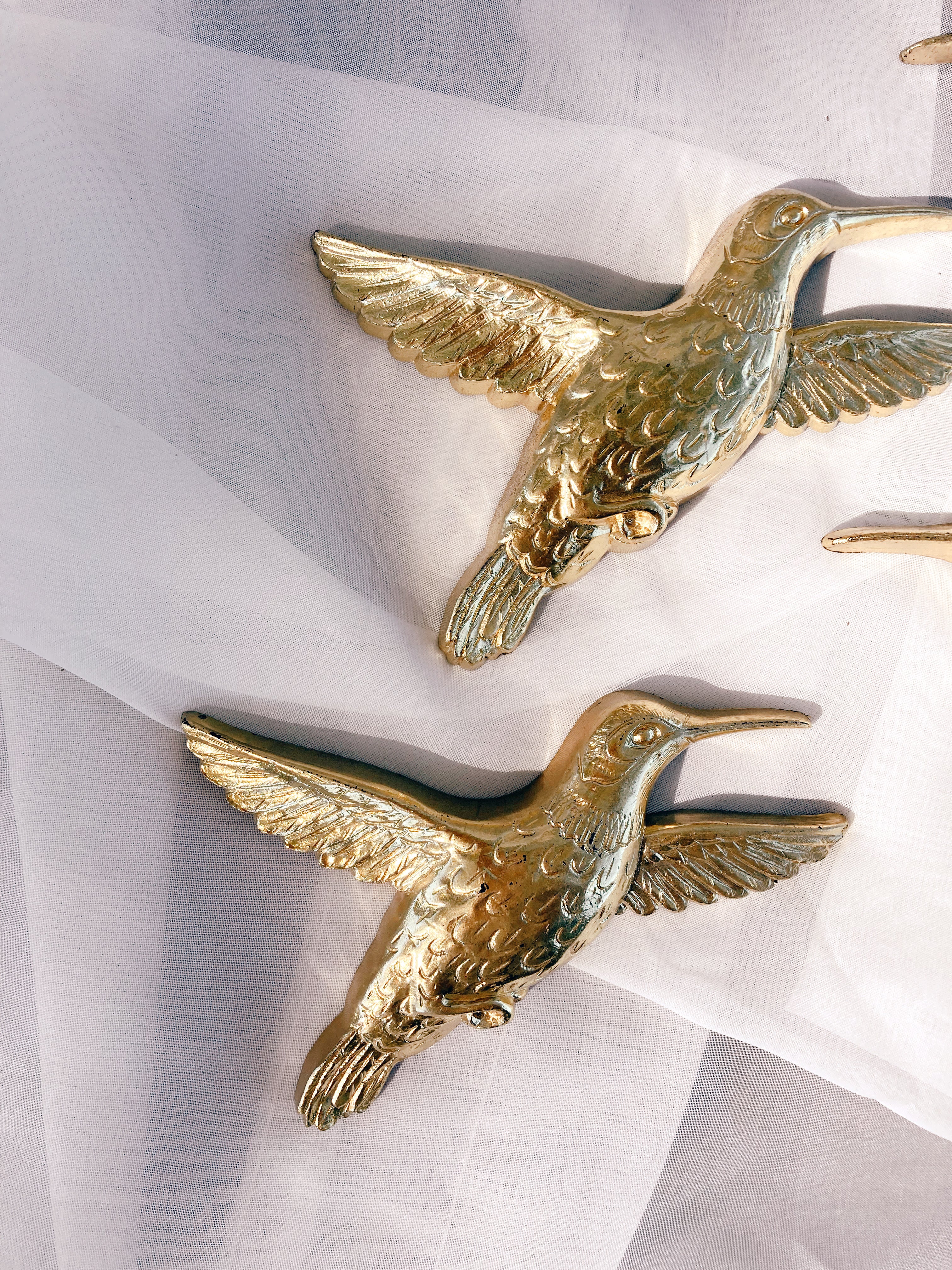 Gold Painted Hummingbirds