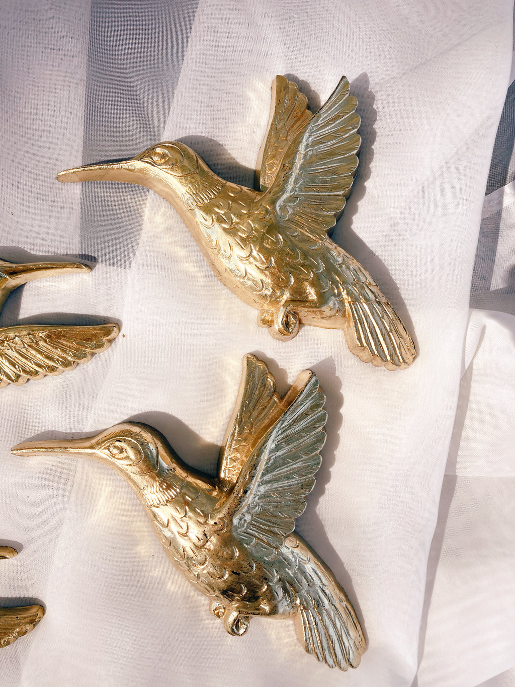 Gold Painted Hummingbirds