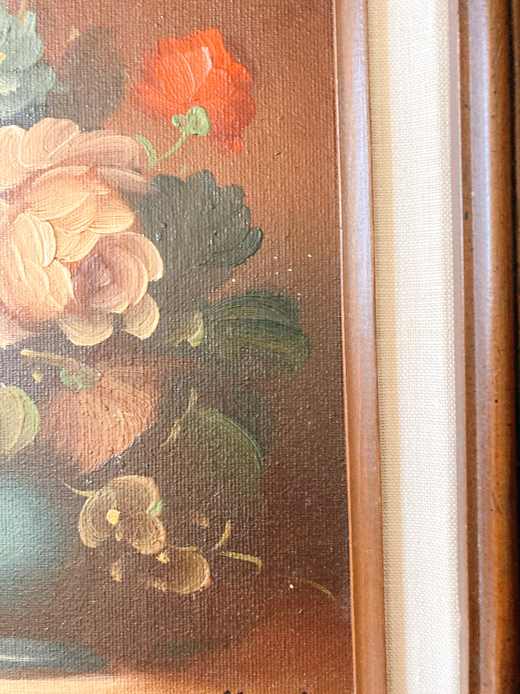 Pair of Floral Oil Paintings