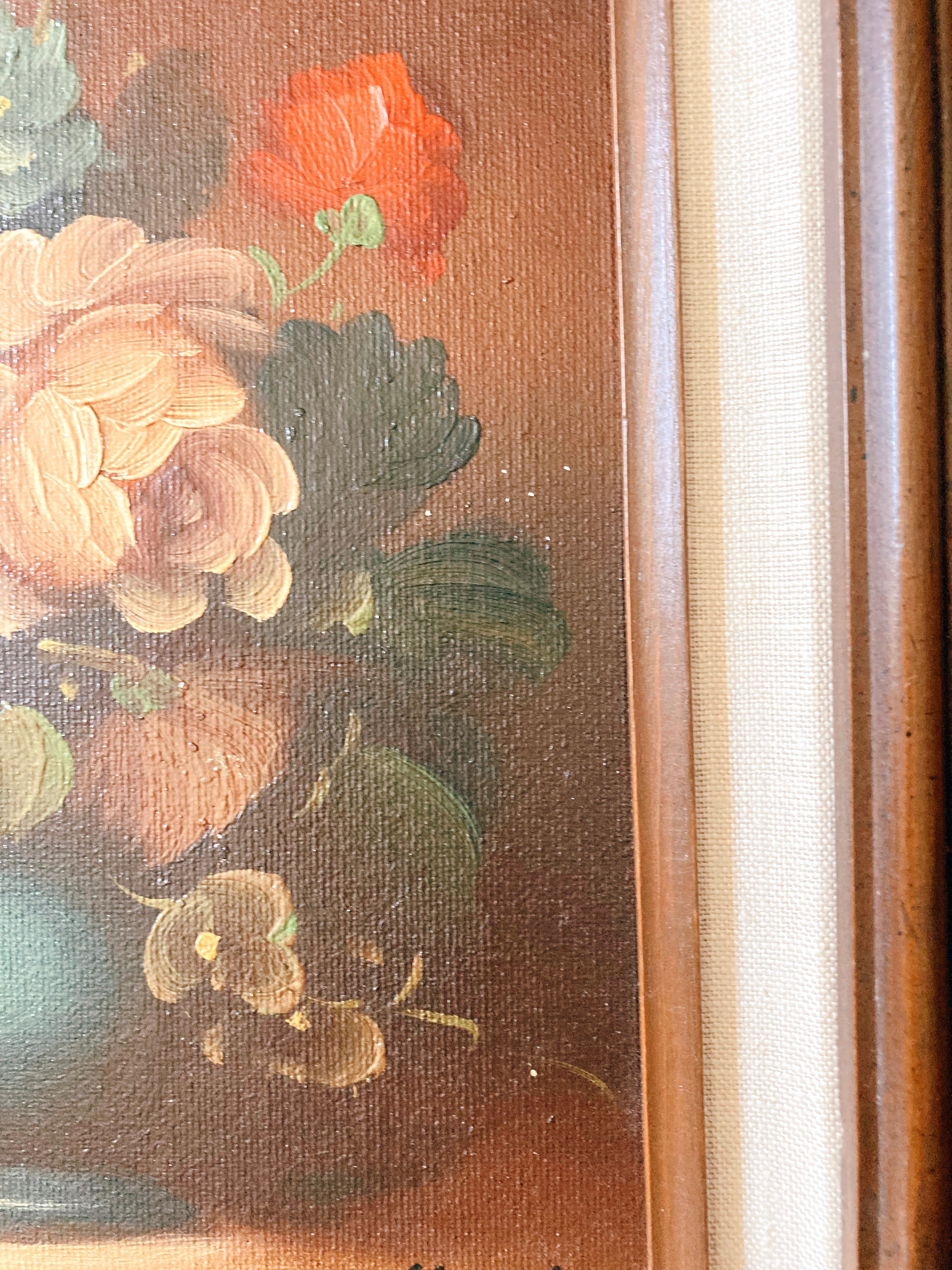 Pair of Floral Oil Paintings