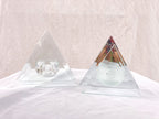 Pair of Glass Triangle Candle Holders