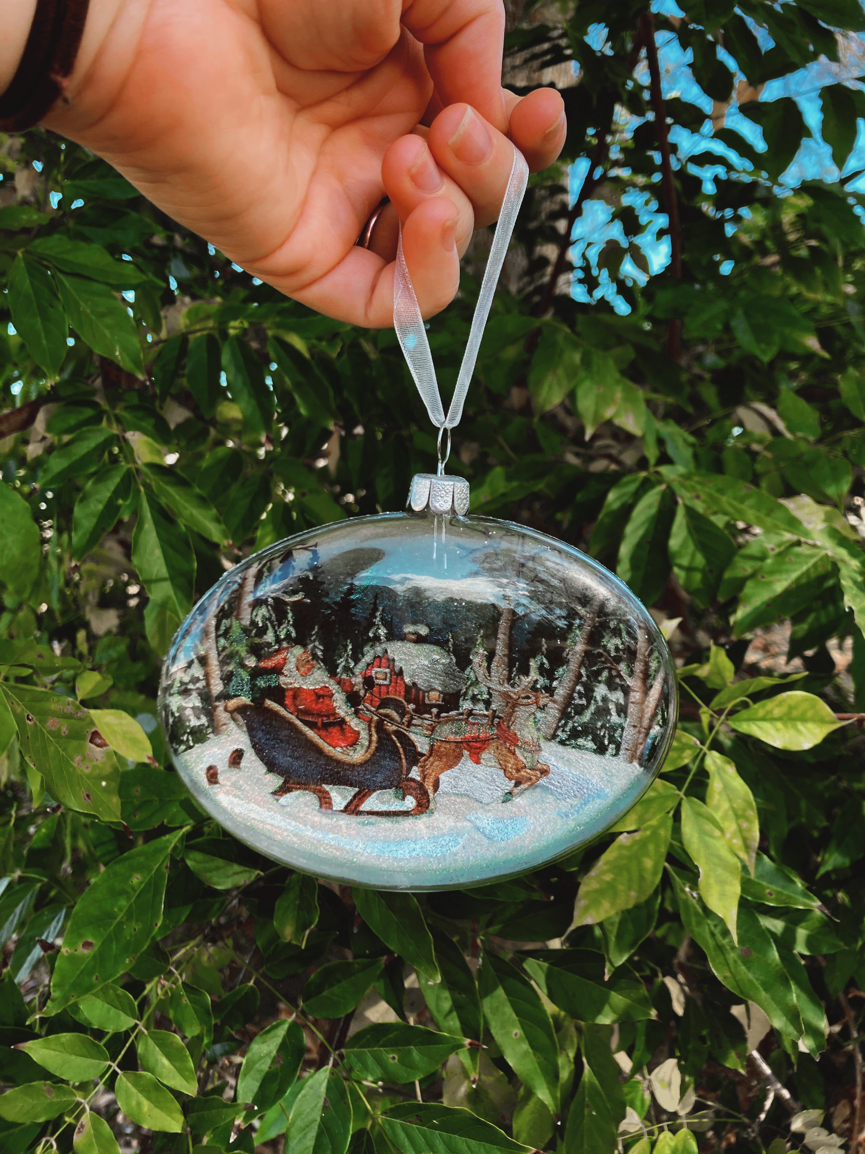 Santa Sleigh Ornament