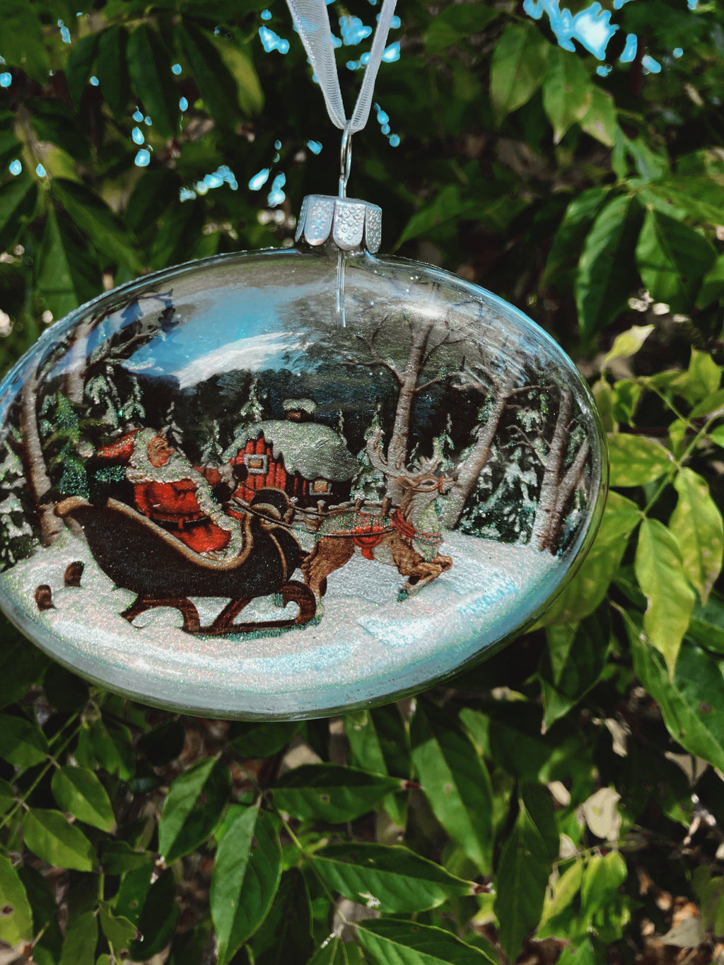 Santa Sleigh Ornament