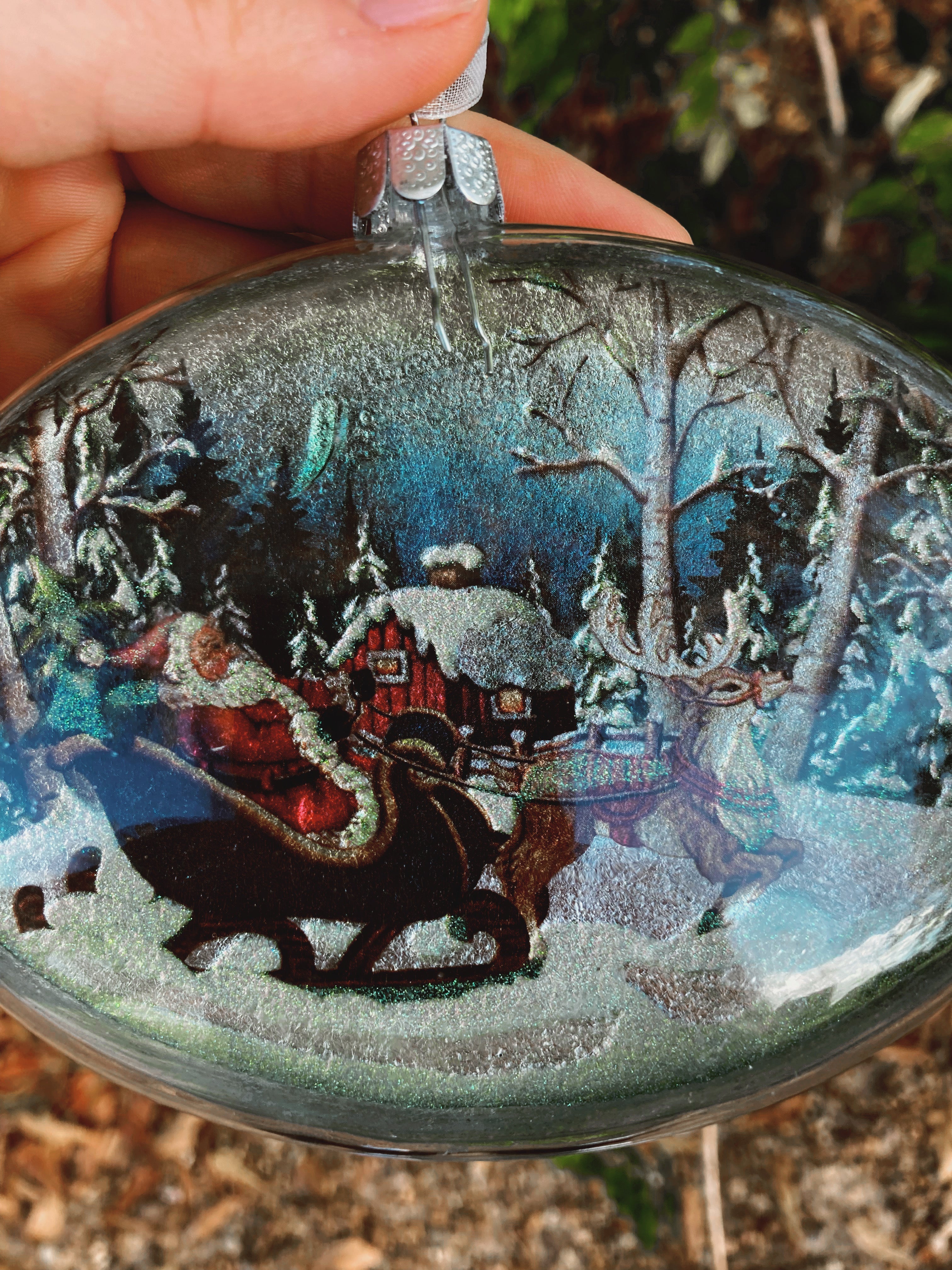 Santa Sleigh Ornament