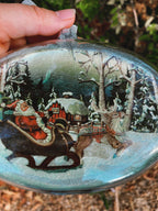 Santa Sleigh Ornament