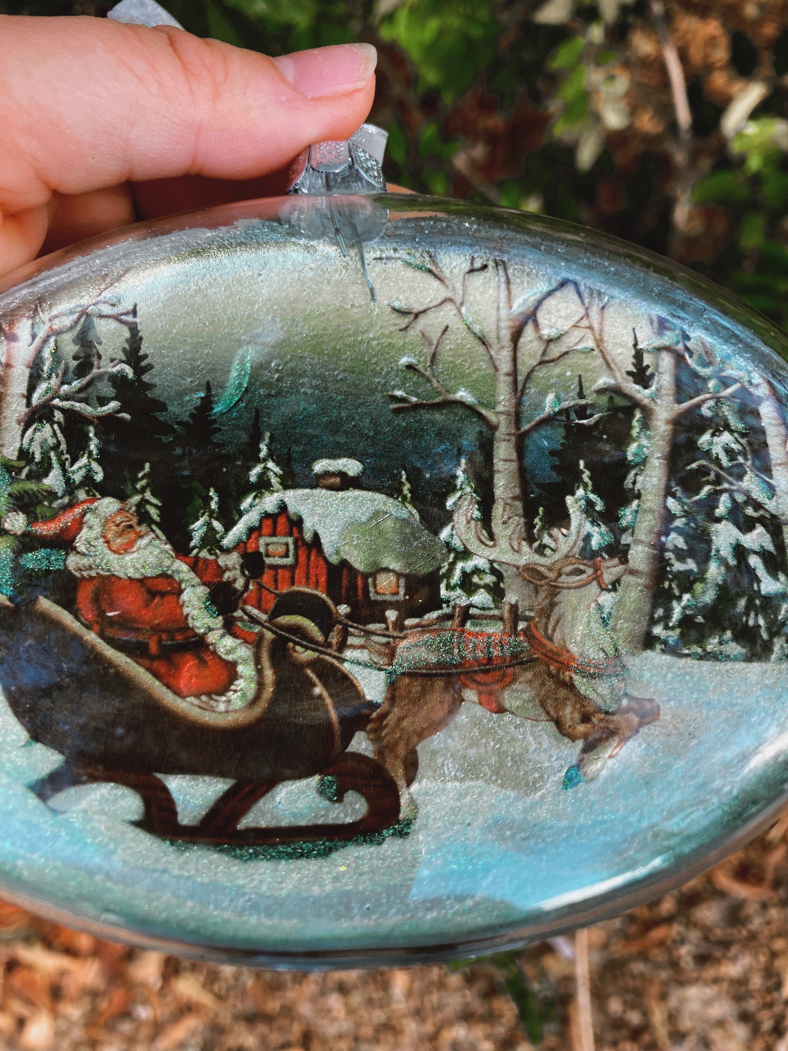 Santa Sleigh Ornament