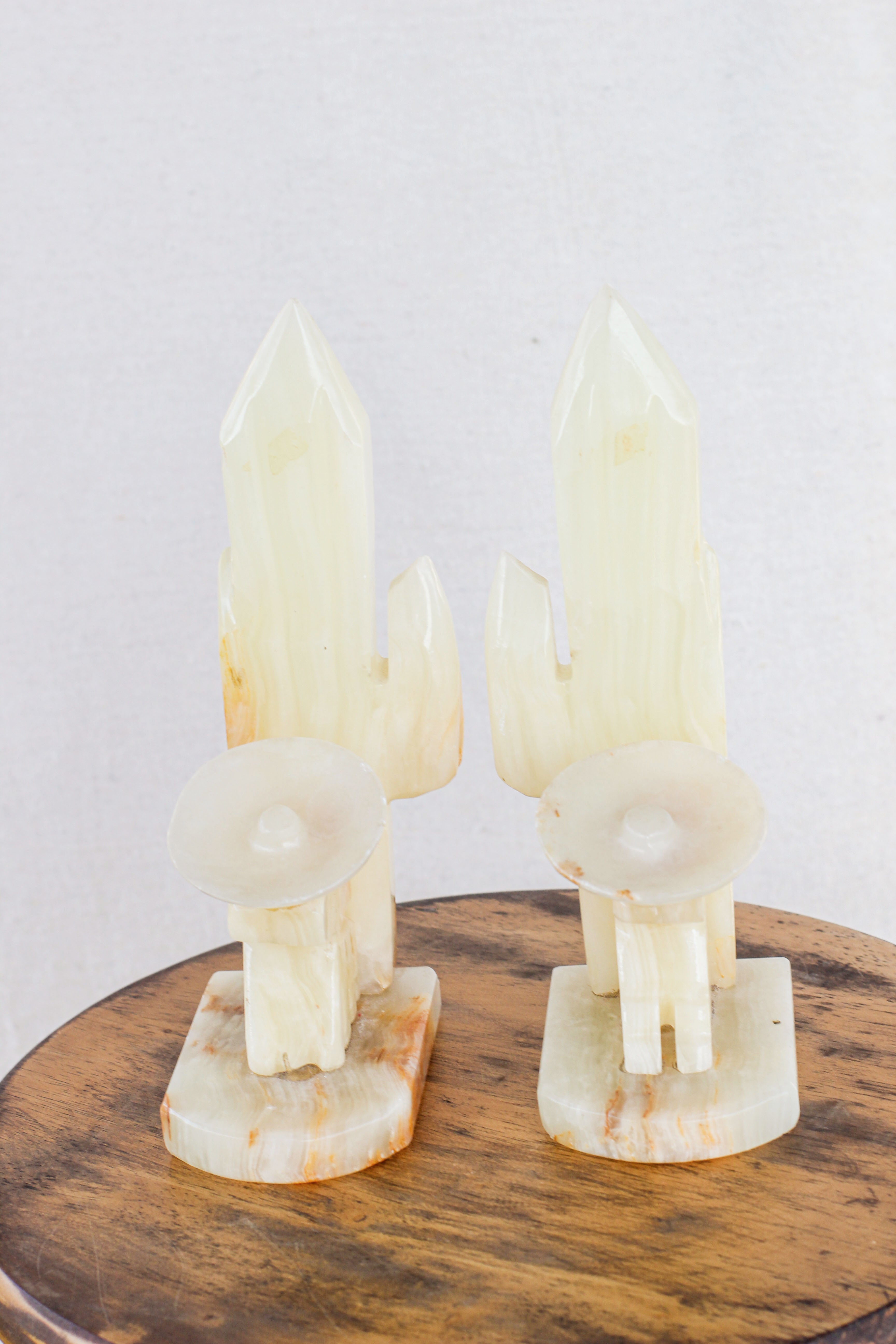 Onyx Cactus Bookends