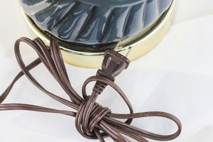 Navy Blue Art Deco Lamp