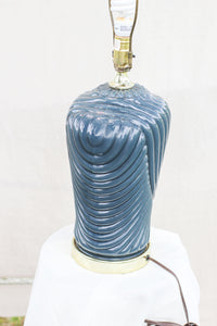 Navy Blue Art Deco Lamp