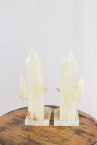 Onyx Cactus Bookends