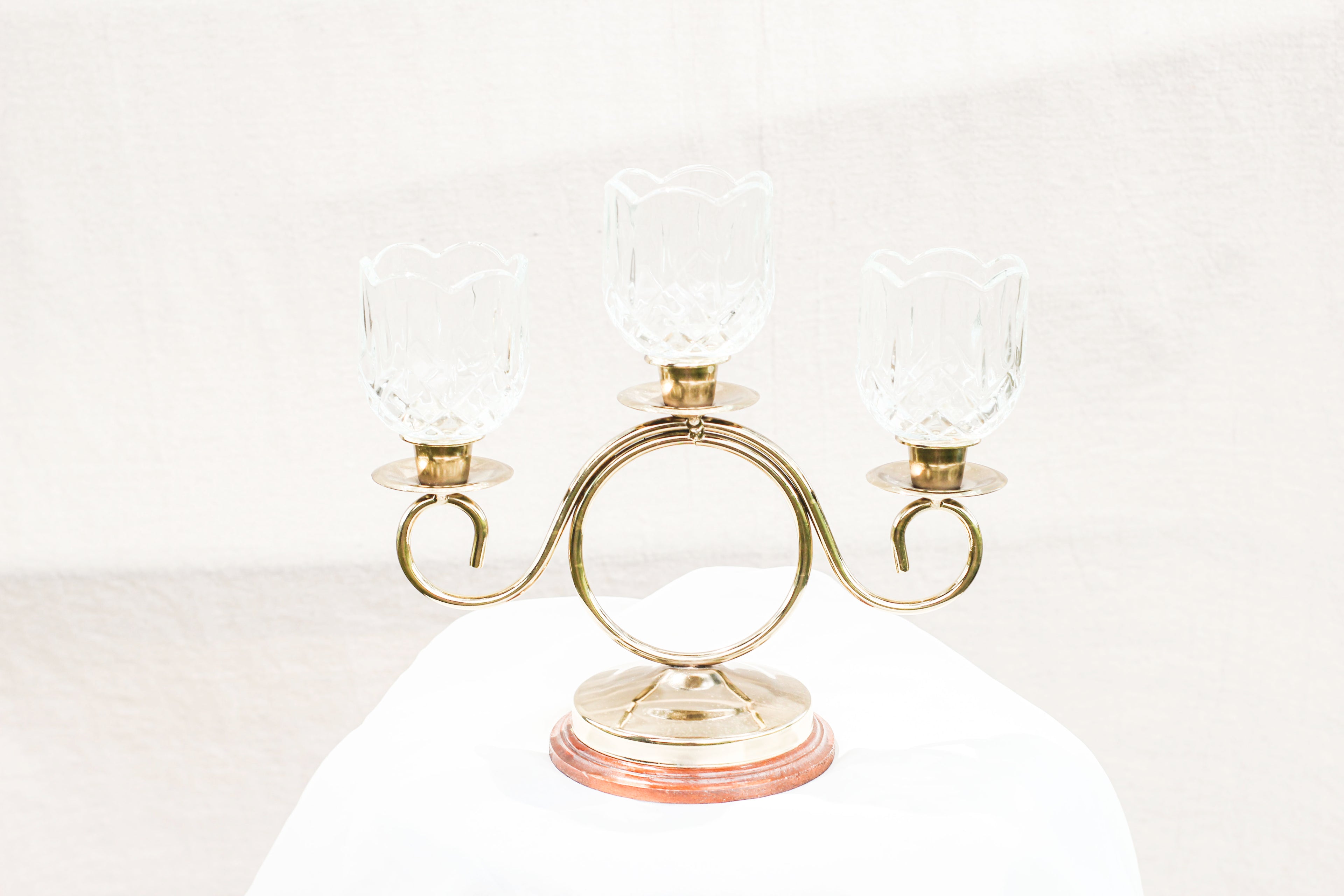 Gold and Glass Candelabra