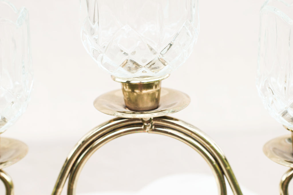 Gold and Glass Candelabra