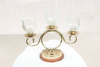 Gold and Glass Candelabra