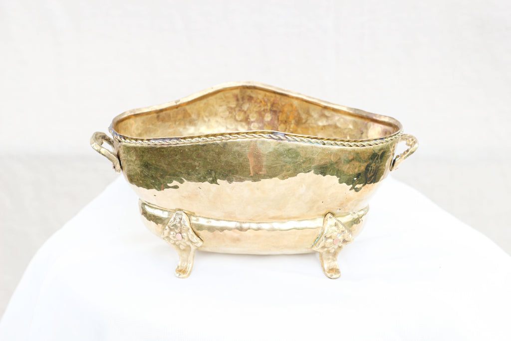 Clawfoot Brass Planter
