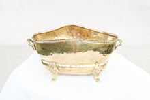 Load image into Gallery viewer, Clawfoot Brass Planter
