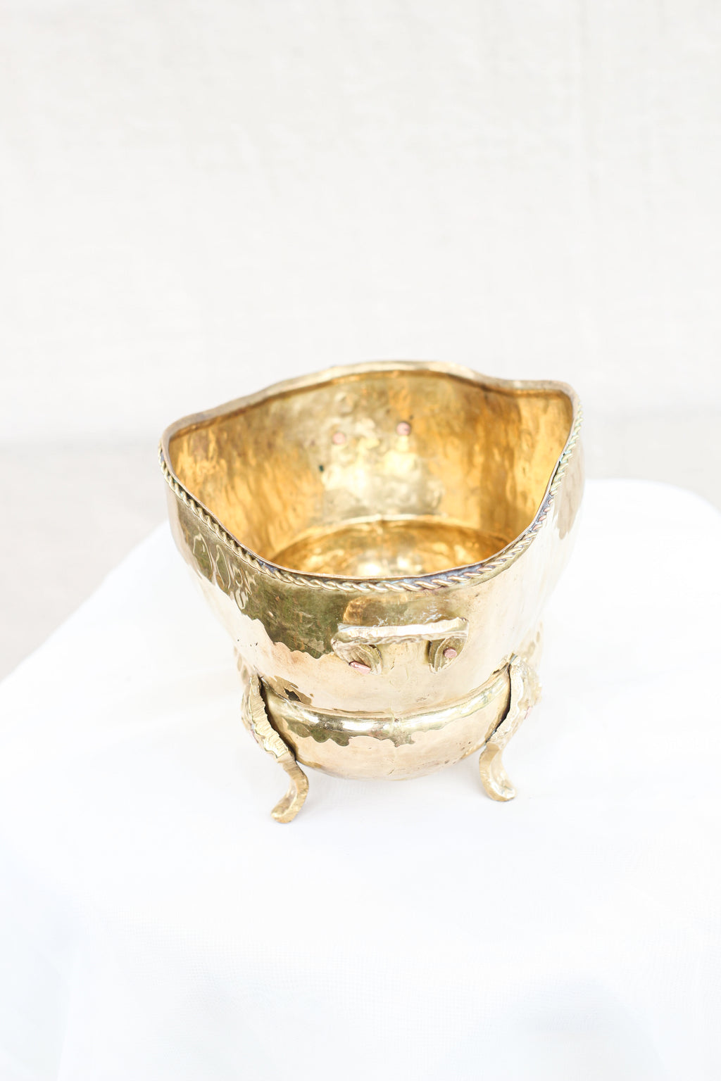 Clawfoot Brass Planter