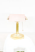 Rare Pink Bankers Lamp