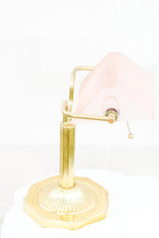 Rare Pink Bankers Lamp