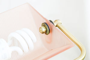 Rare Pink Bankers Lamp