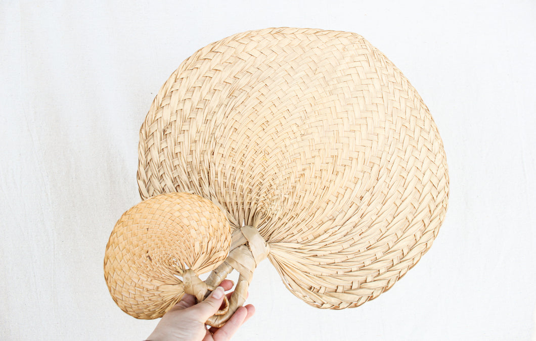 Pair of Raffia Fans