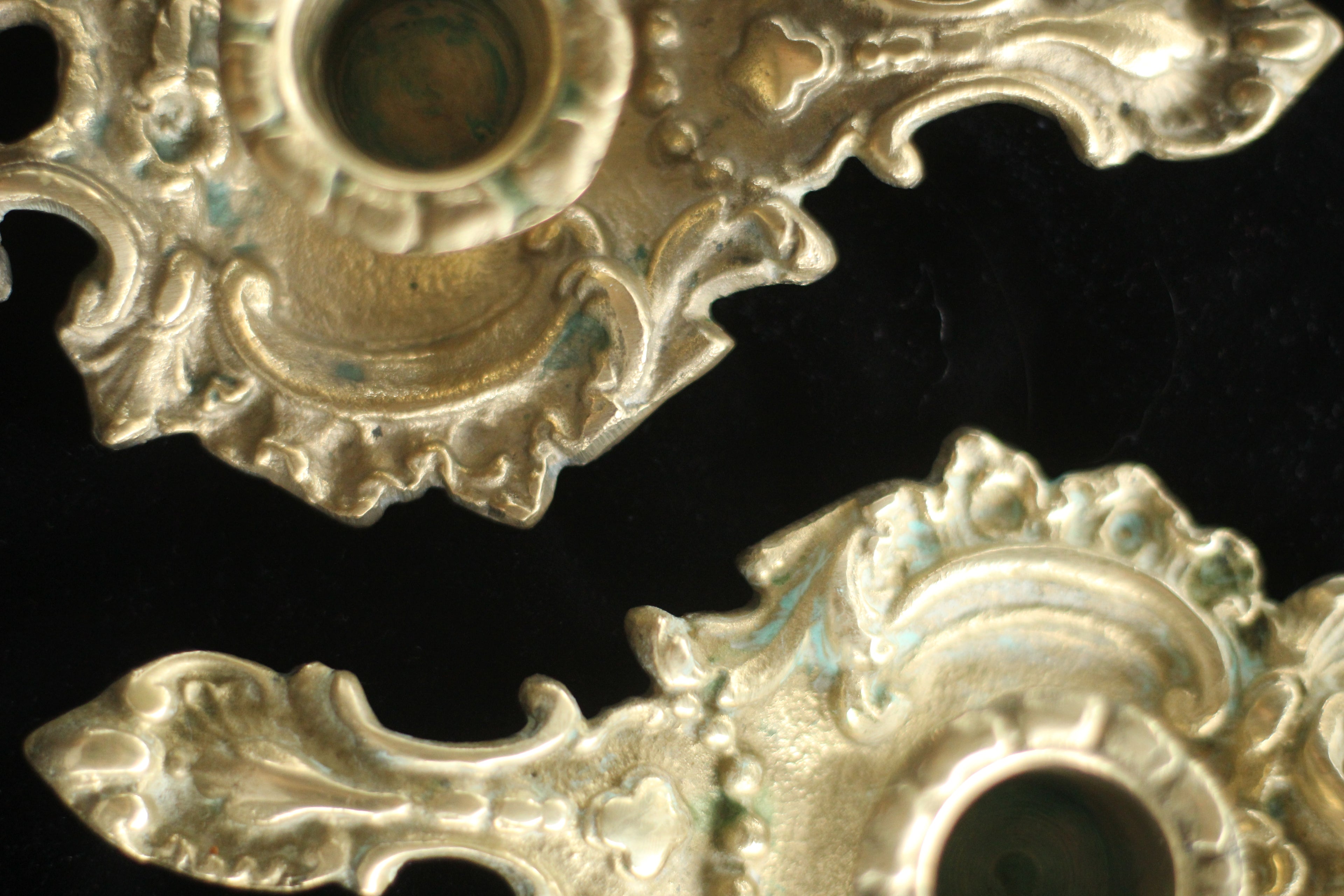 Ornate Brass Candle Holders