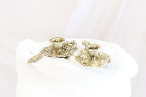 Ornate Brass Candle Holders