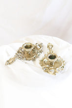 Load image into Gallery viewer, Ornate Brass Candle Holders
