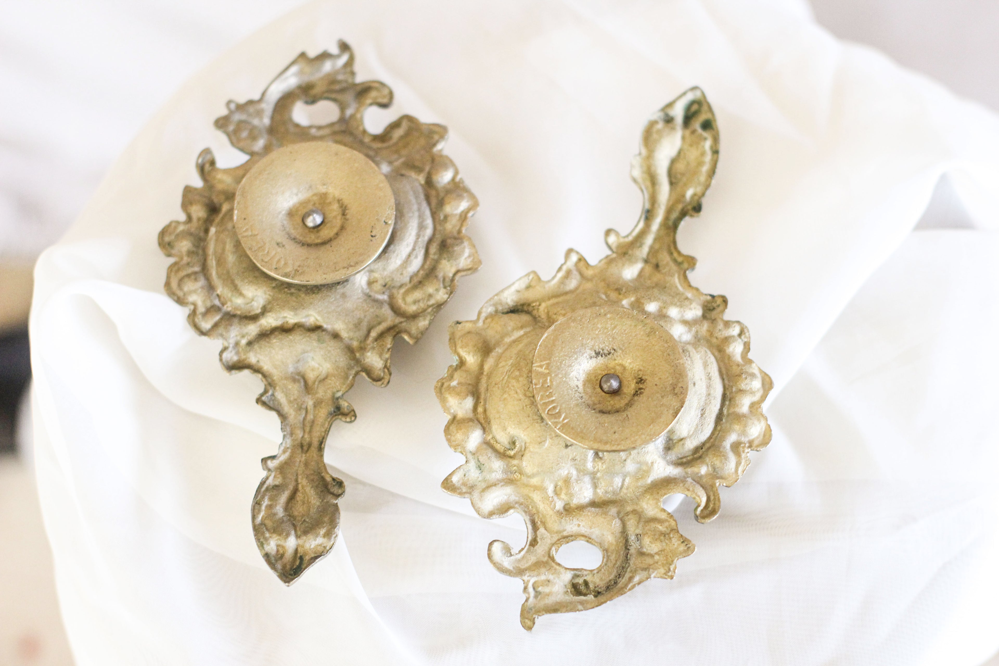 Ornate Brass Candle Holders