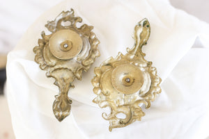 Ornate Brass Candle Holders
