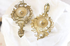 Ornate Brass Candle Holders