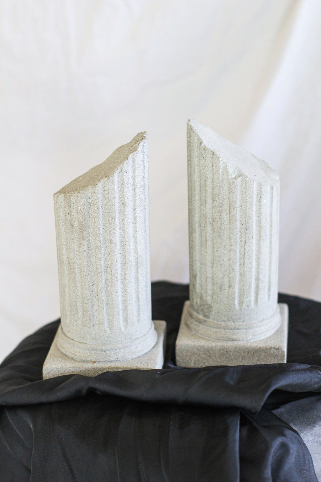 Pair of Concrete Column Bookends