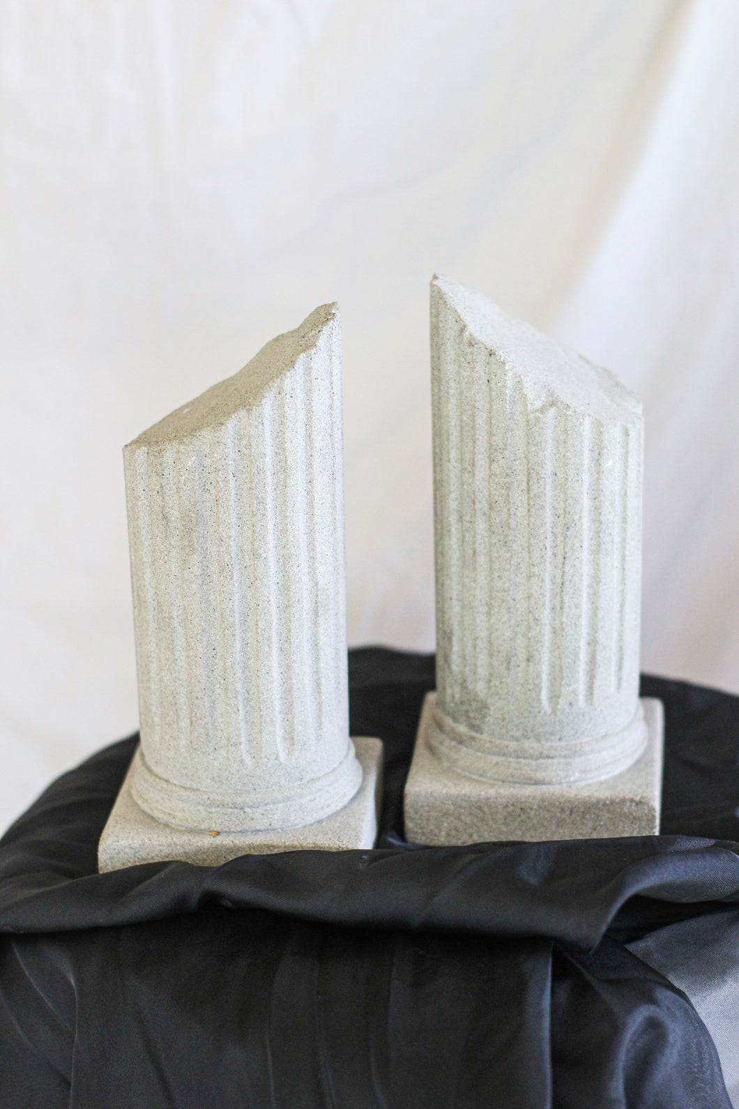 Pair of Concrete Column Bookends