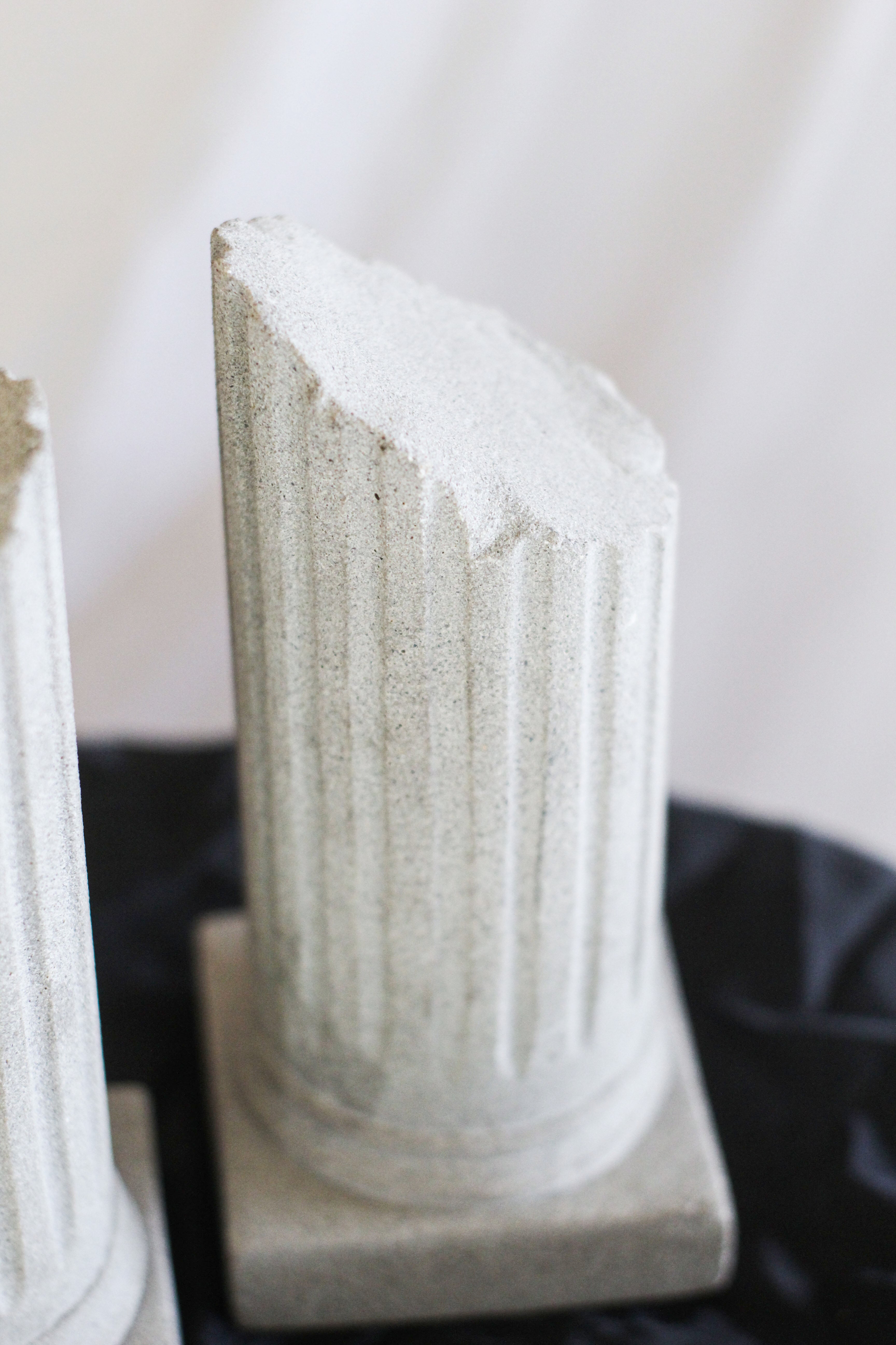 Pair of Concrete Column Bookends