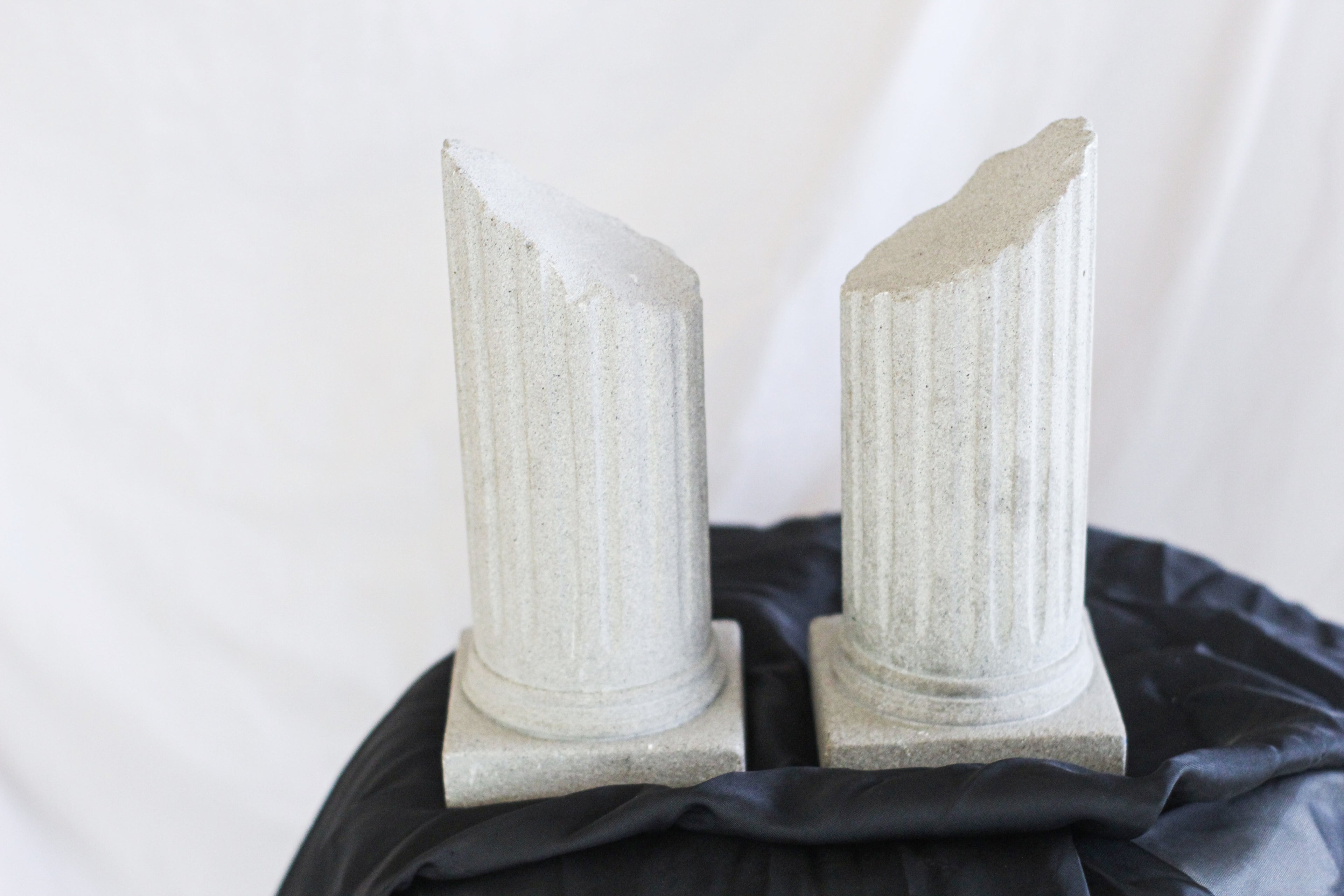 Pair of Concrete Column Bookends