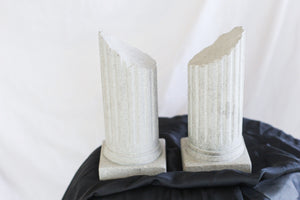 Pair of Concrete Column Bookends