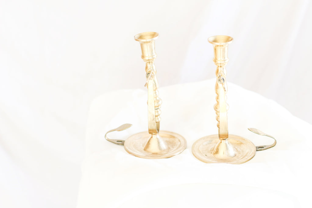 Brass Half Taper Candle Holders