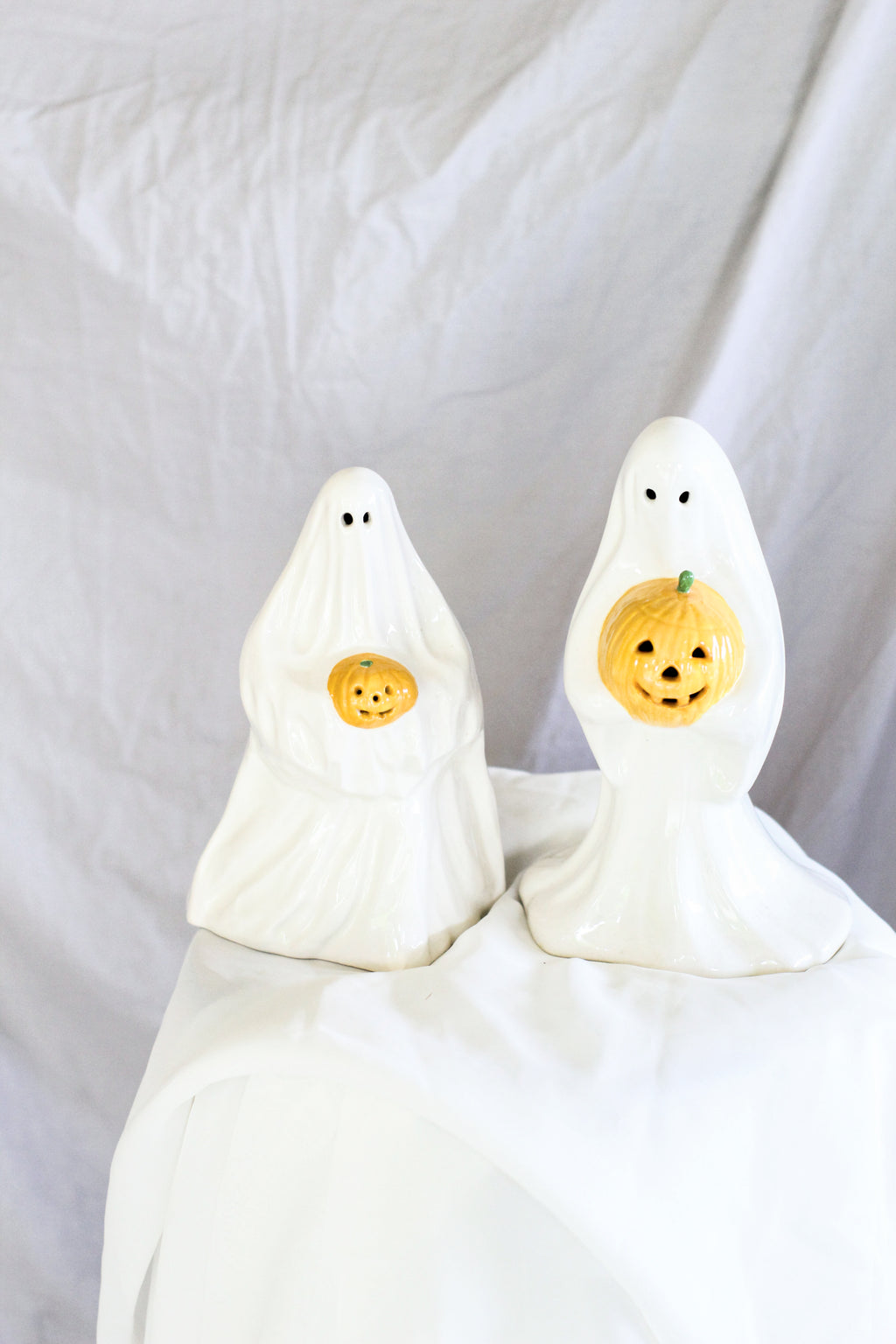 Pair of Vintage Ceramic Ghosts