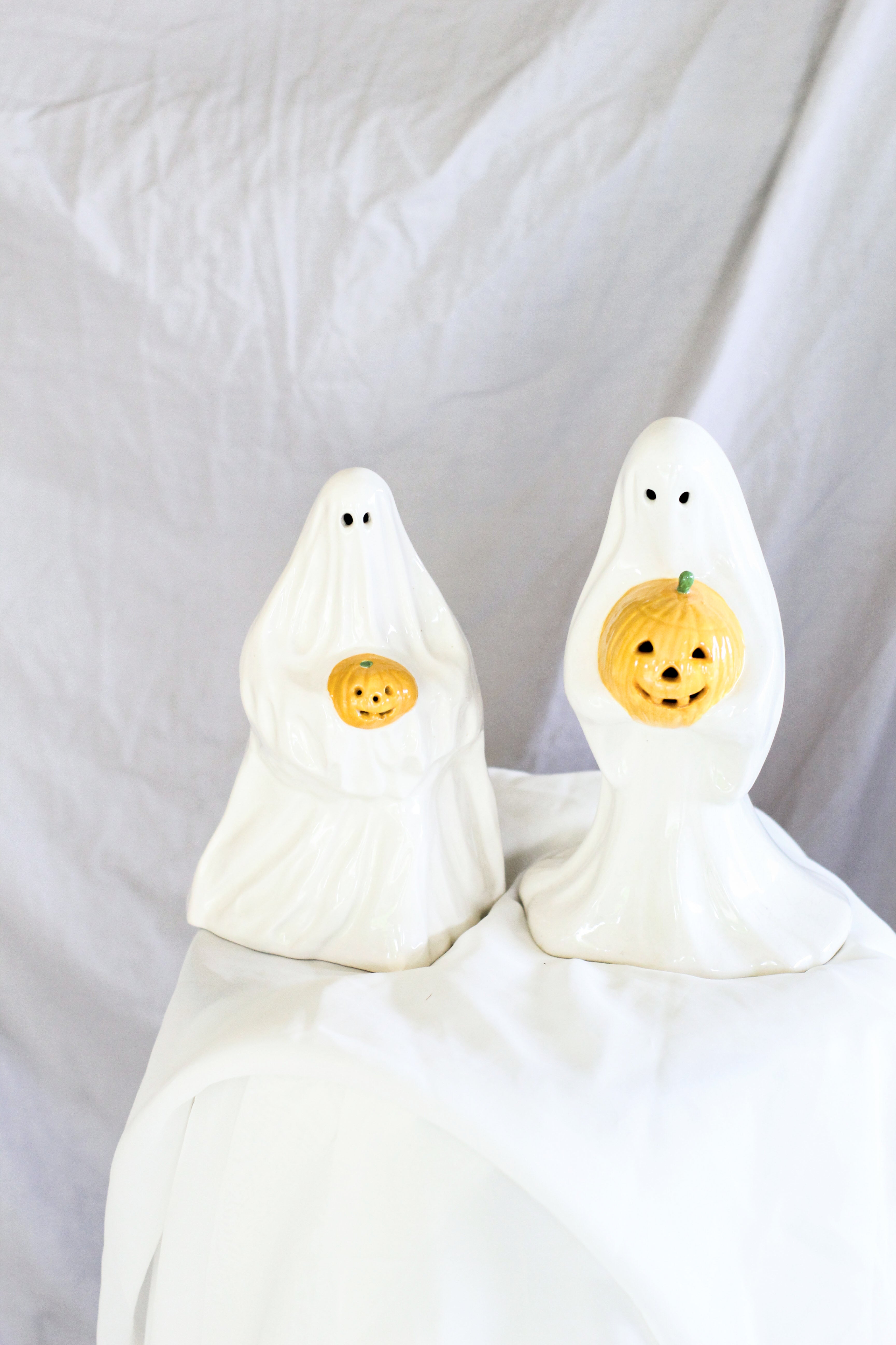 Pair of Vintage Ceramic Ghosts