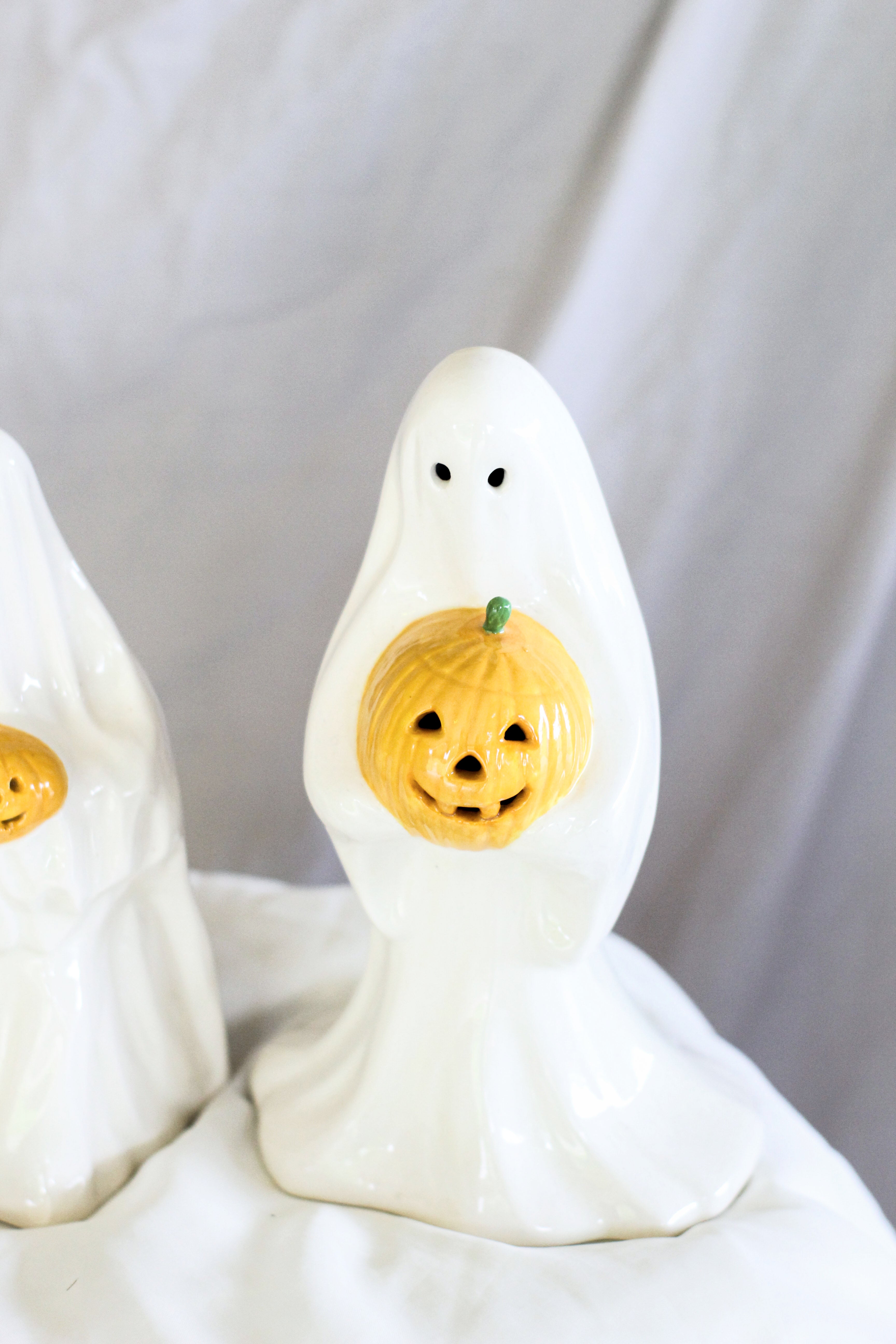Pair of Vintage Ceramic Ghosts