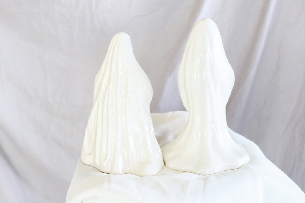 Pair of Vintage Ceramic Ghosts