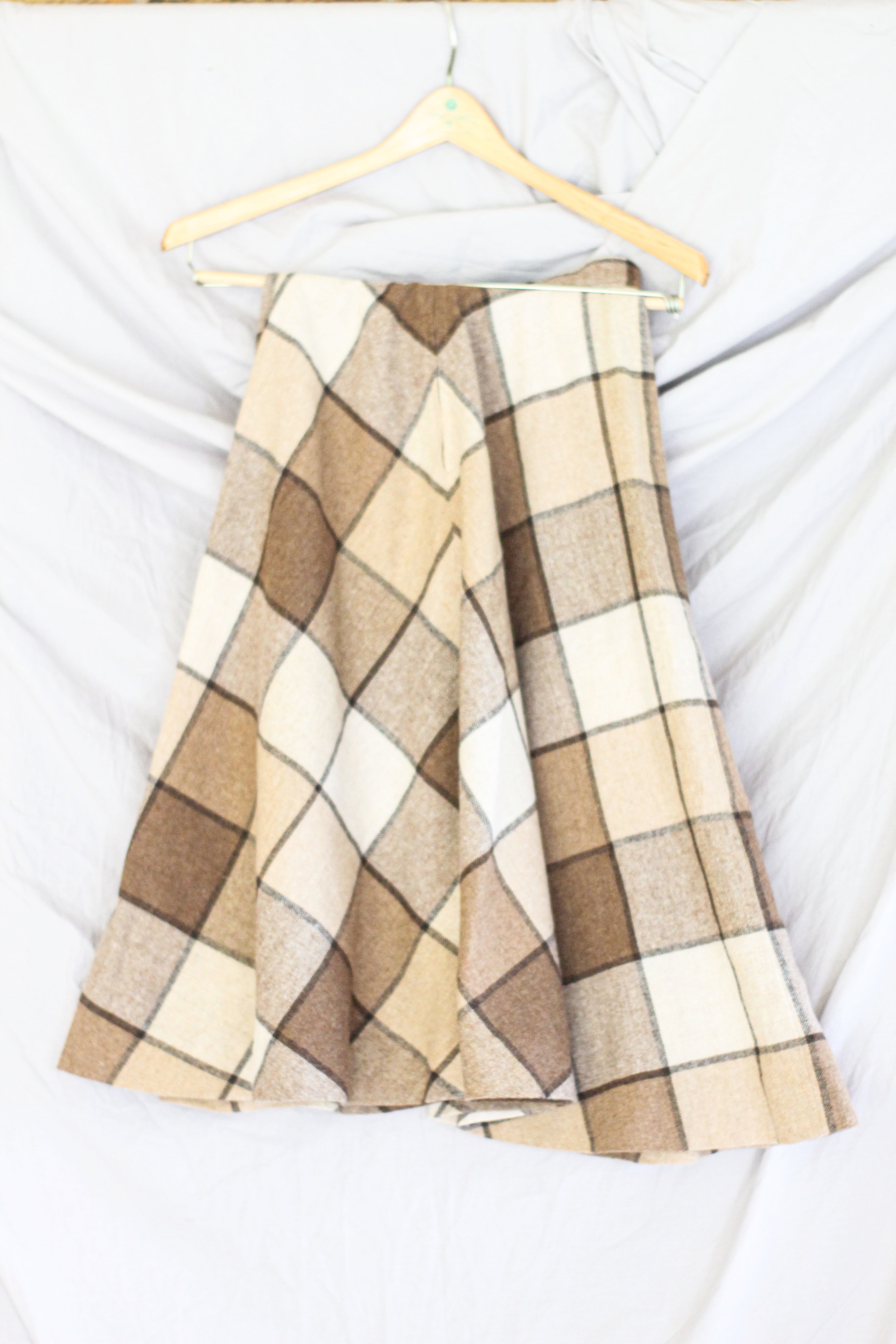 Plaid Midi Skirt - 24 in waist