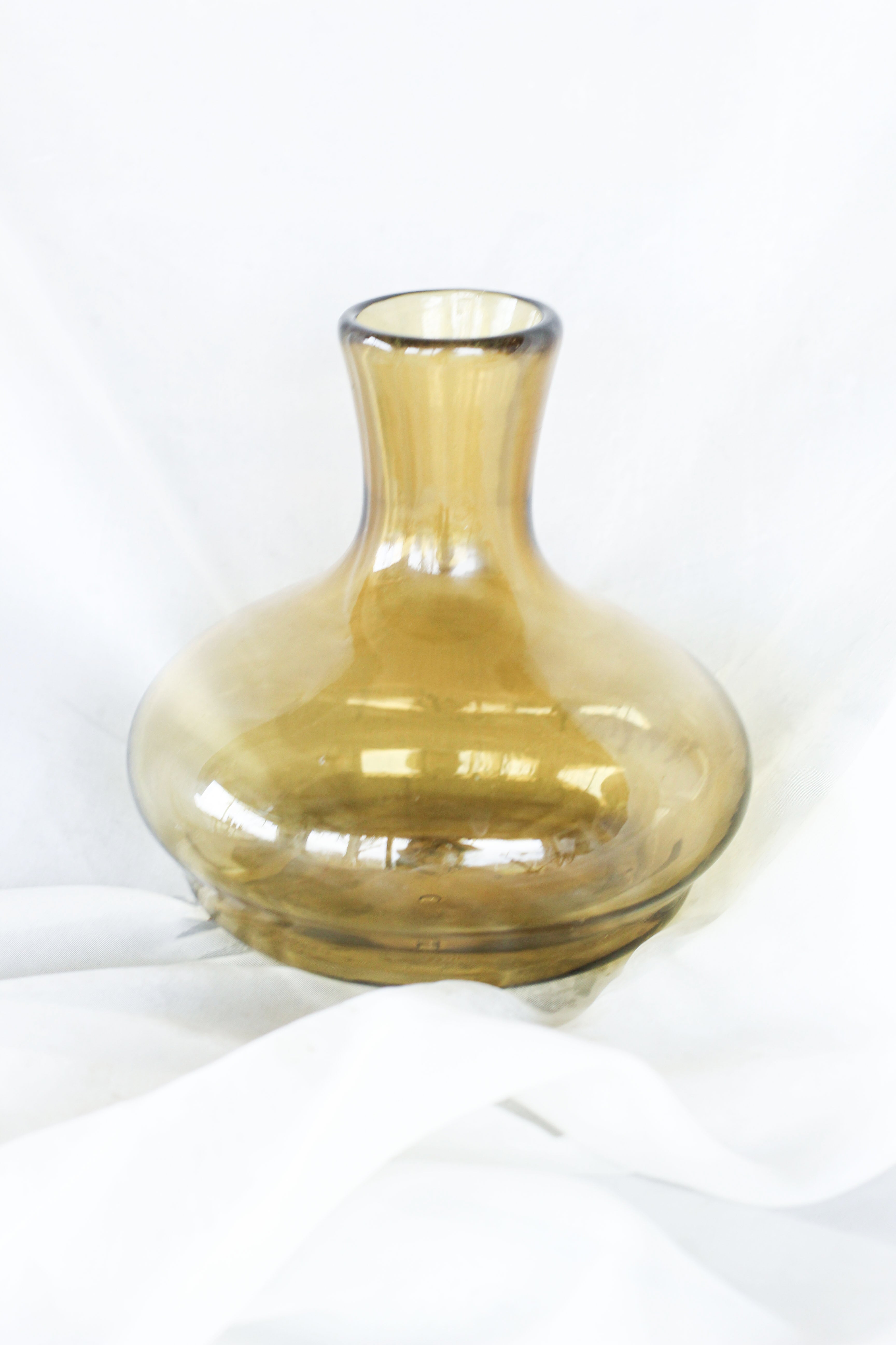 Smoky Green Handblown Carafe