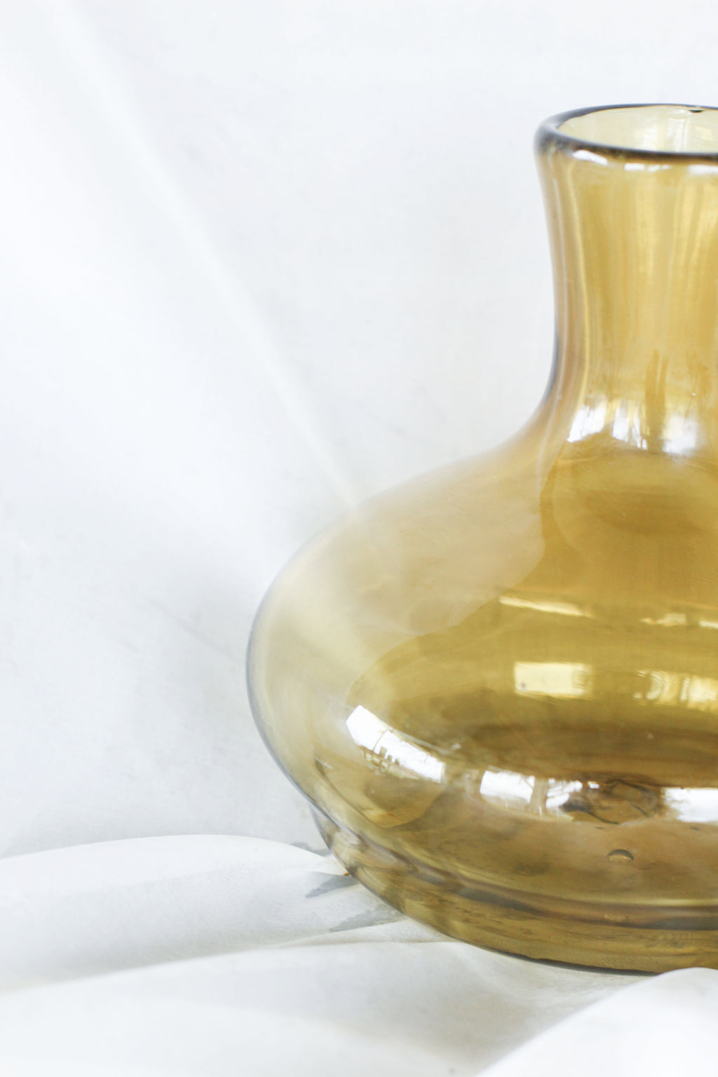 Smoky Green Handblown Carafe
