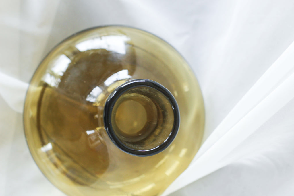 Smoky Green Handblown Carafe