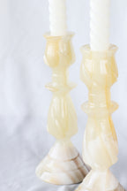 Pair of Onyx Candle Holders