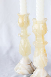 Pair of Onyx Candle Holders