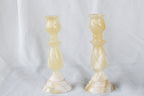 Pair of Onyx Candle Holders