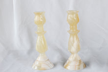 Load image into Gallery viewer, Pair of Onyx Candle Holders
